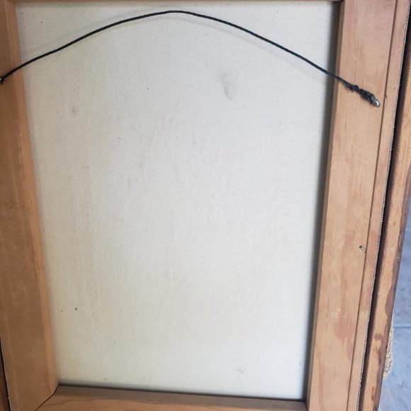 RARE VINTAGE FIND "CARTER" OIL PAINTING LANDSCAPE TREES & SNOW DUSTED MOUNTAIN - Picture 9 of 10